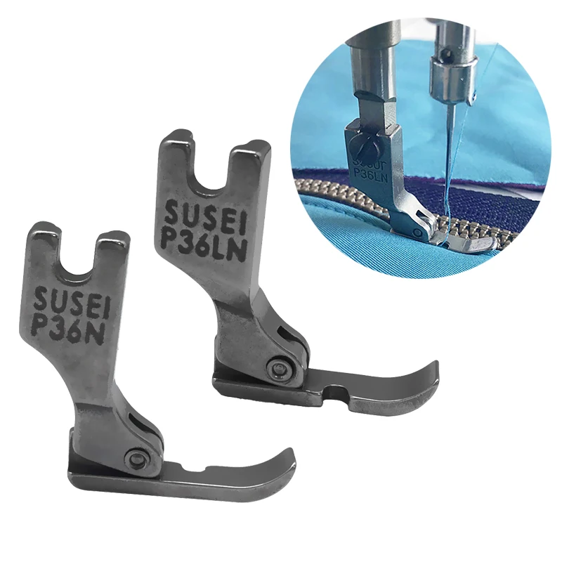 1PC Industrial Zipper Presser Foot P36N P36LN P363 S518L T69 For Brother Juki Lockstitch Sewing Machine Parts Accessories