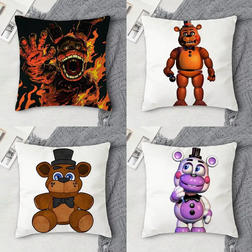 

F-Five Nights at Freddy's Double-sided Printed Square Decorative Cushion Cover for Sofa Living Room Home Decor