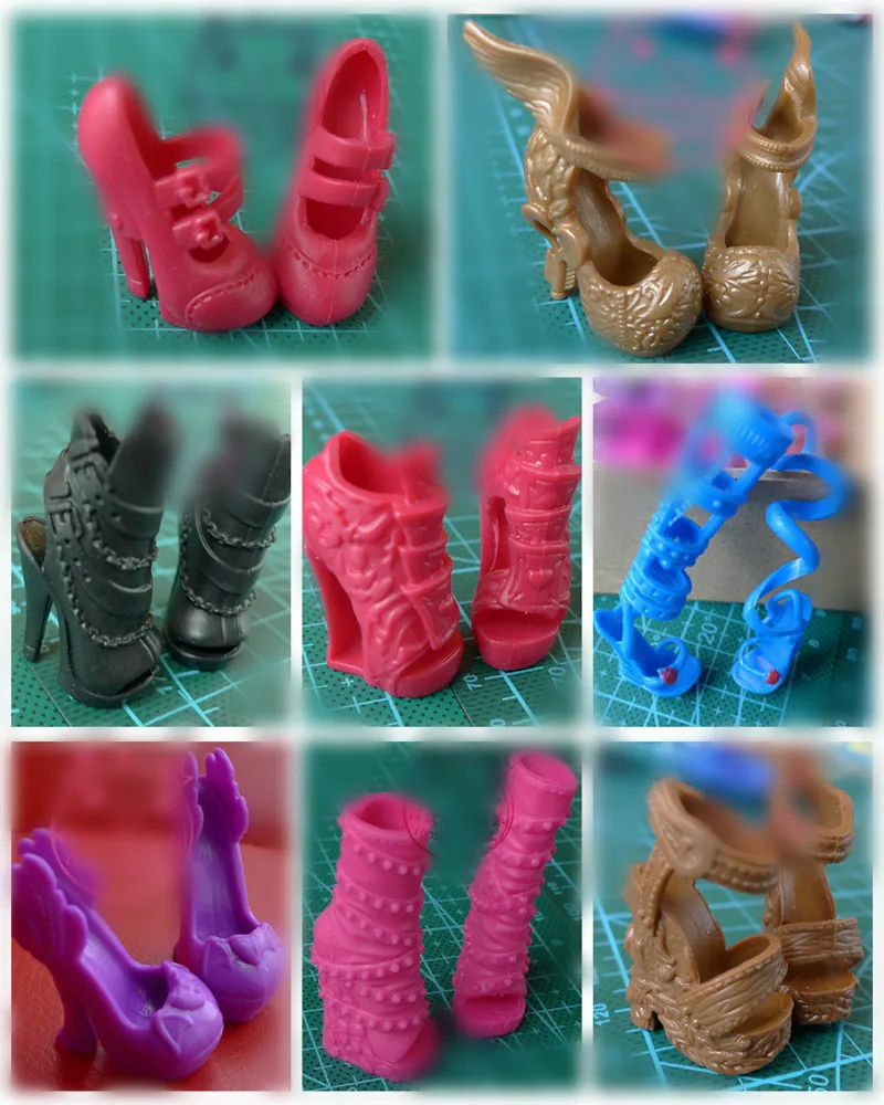 Zapatos para muñecas de la escuela secundaria Monster, botas altas para bebés, tacones altos para niños