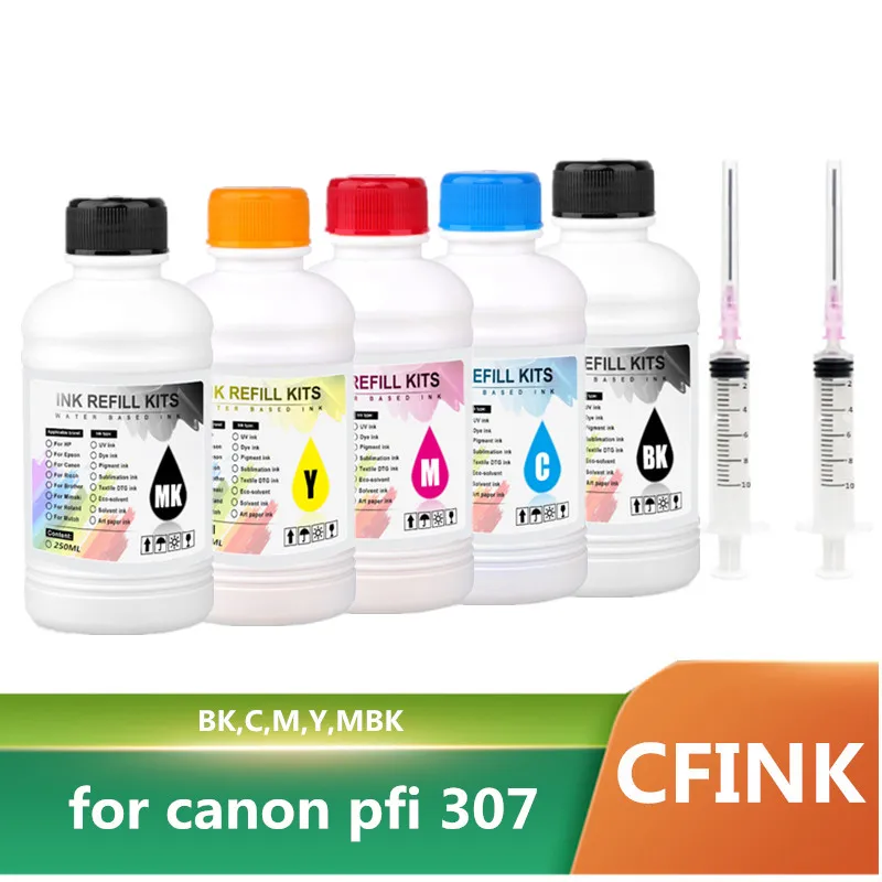 250ML  Pigment  Ink For PFI307 PFI-307  For Canon  iPF 830 840 850 Printer  Ink