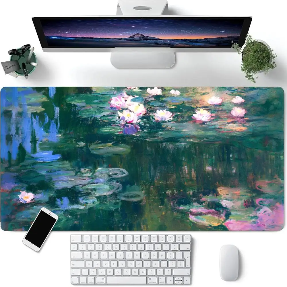 

Art Paintings Mouse Pad Large Size Rubber Base Anti-slip PC Desk Accessories Mousepad for Office & Gamer Keyboard Mats Decor Mat