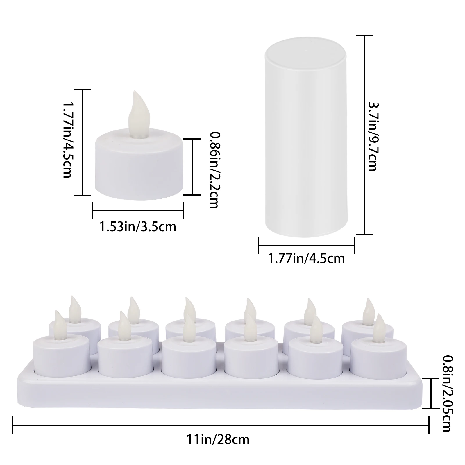 مصباح LED على شكل شمعة، مصباح ديكور لإضاءة الشاي لتزيين الجو - شمعة صناعية تعمل بالبطارية للديكور