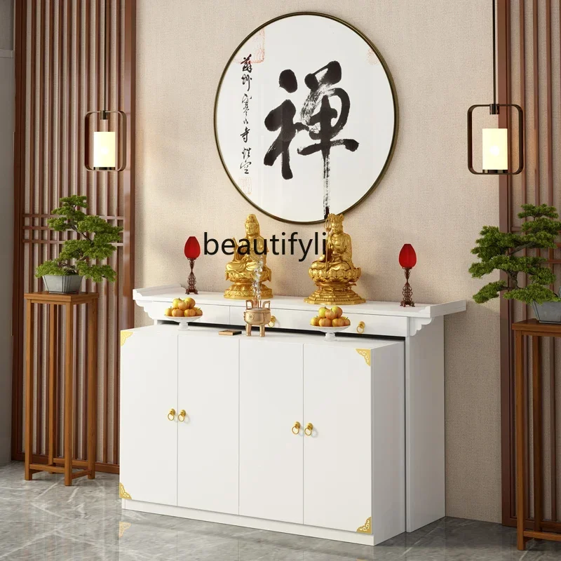 Home Modern Style Buddha Table New Chinese Style Tribute Table Simple God of Wealth Table Light Luxury