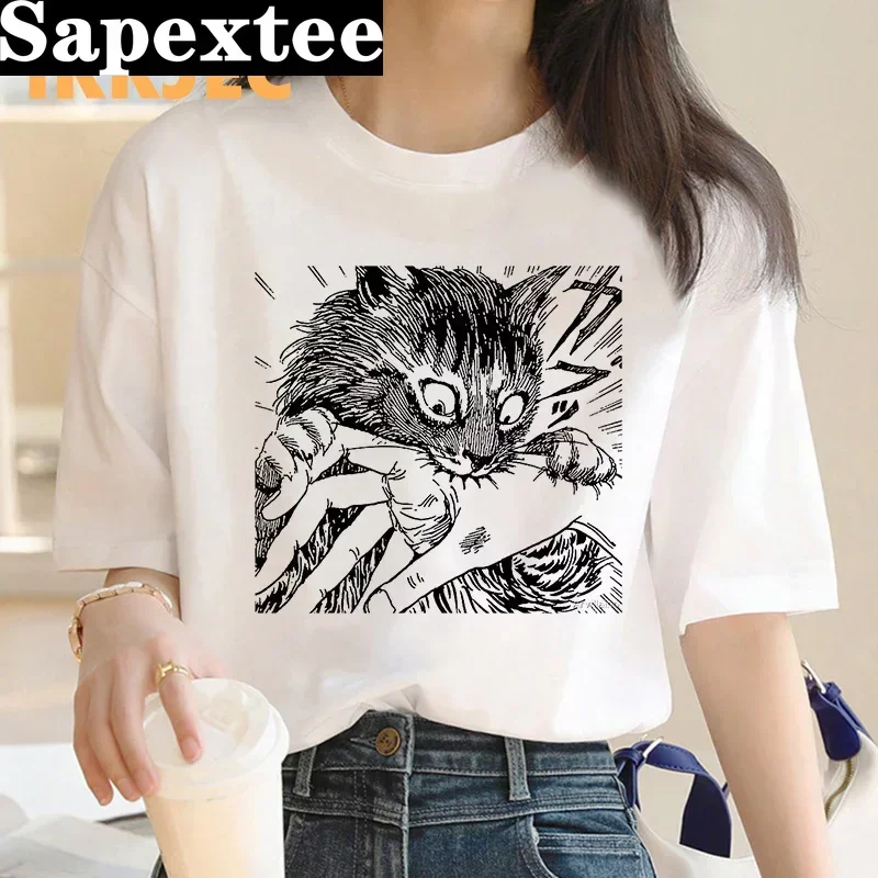 junji ito t-shirt women harajuku kawaii aesthetic kawaii japanese t shirt streetwear tumblr