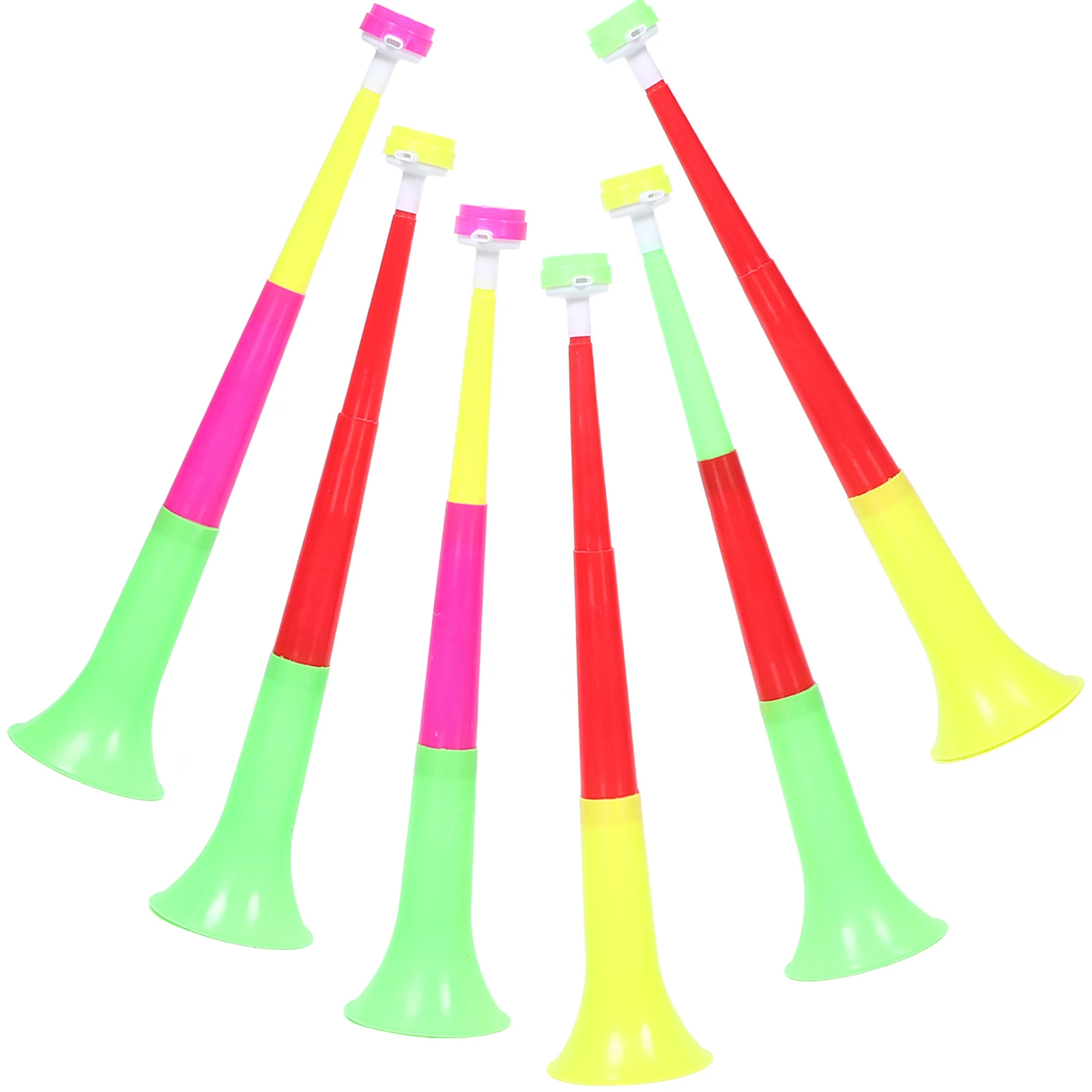 

6 Pcs Retractable Horn Toy Telescopic Trumpets Foldable Plastic Three-section Kids Toddler Funny