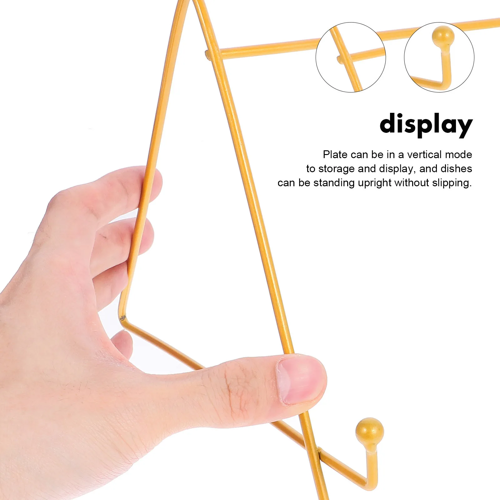 

2Pcs Flat Panel Display Stand Multipurpose Tablet Holder Photo Frame Plate Stand Desktop Organizer for Kitchen Hotel Restaurant