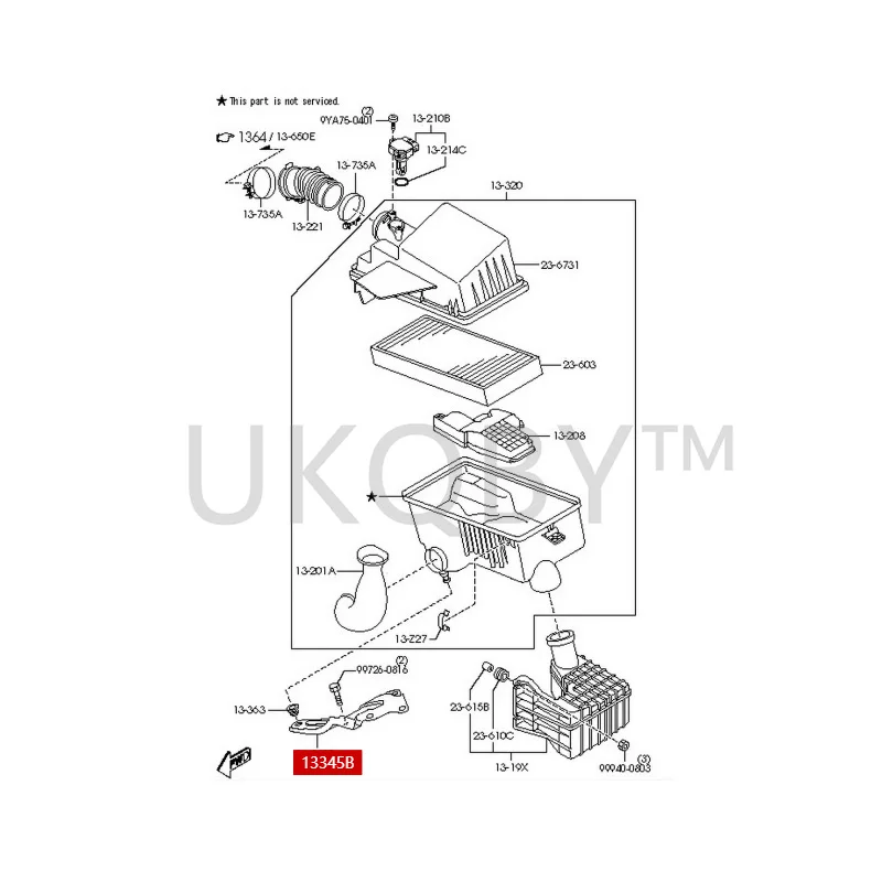 L81320210B L81320211 Suitable for Ma zd a 6 Engine air filter cartridge grid box air filter housing bracket pad