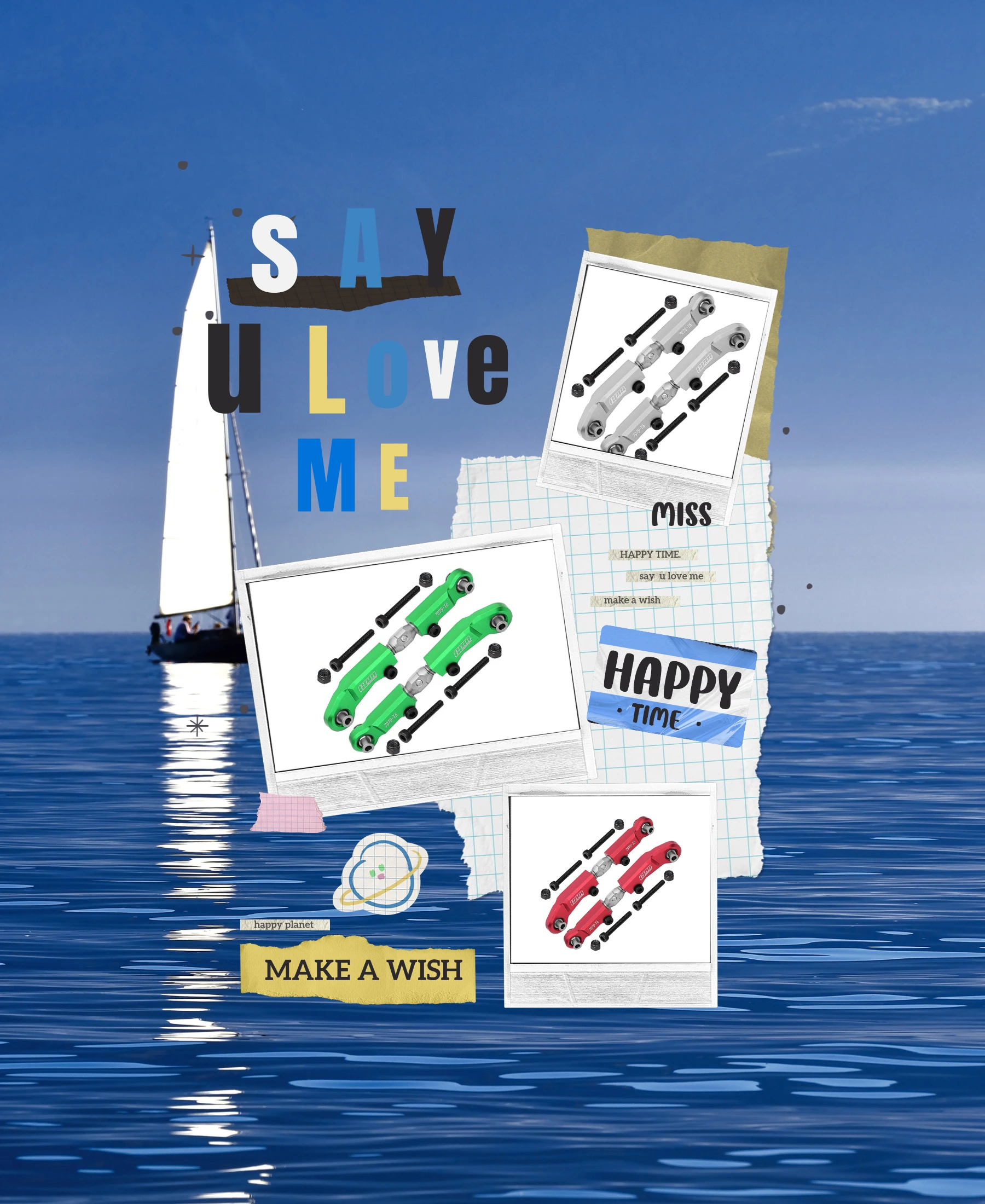 

GPM Alu 7075+SST Adjustable Front Steering Link For TEKNO 1/10 MT410 2.0 4X4 Pro TKR9501