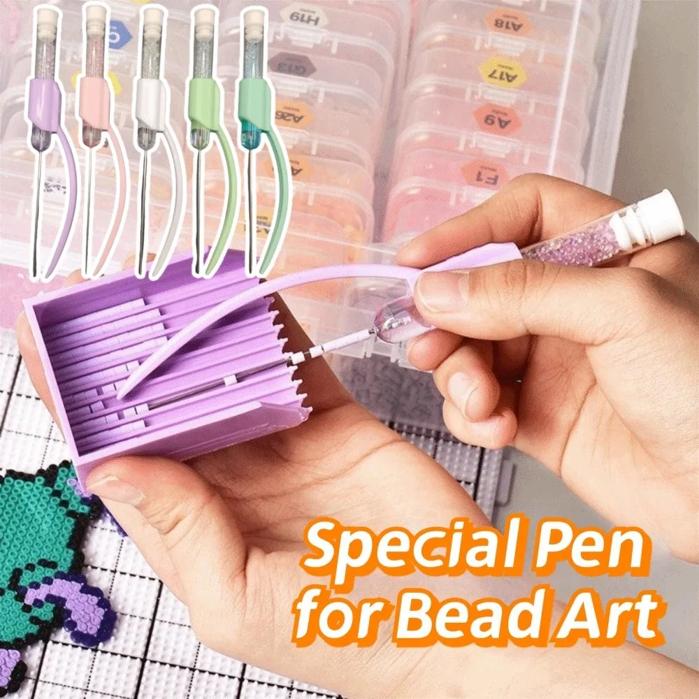 

Creative Fuse Beans Tweezer 2.6mm Handmade Rhinestone Painting Separator DIY Handheld Perler Bead Clips Pen