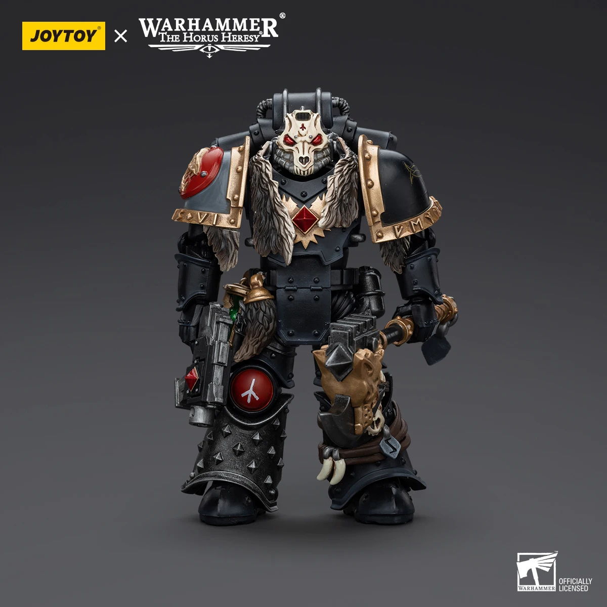 JOYTOY Warhammer 30K The Horus Heresy Anime modelo juguetes-1/18 figura de acción de los lobos espaciales Leman Russ Deathsworn Pack