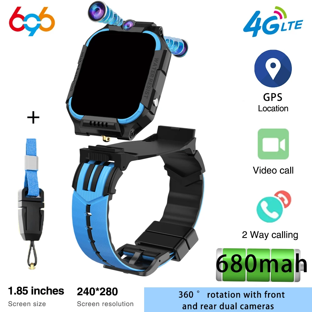 4G SIM Card Children's Smart Watch Video Call Camera GPS Kids Smartwatch Voice Assistant Waterproof Student Boy Girl Bracelet