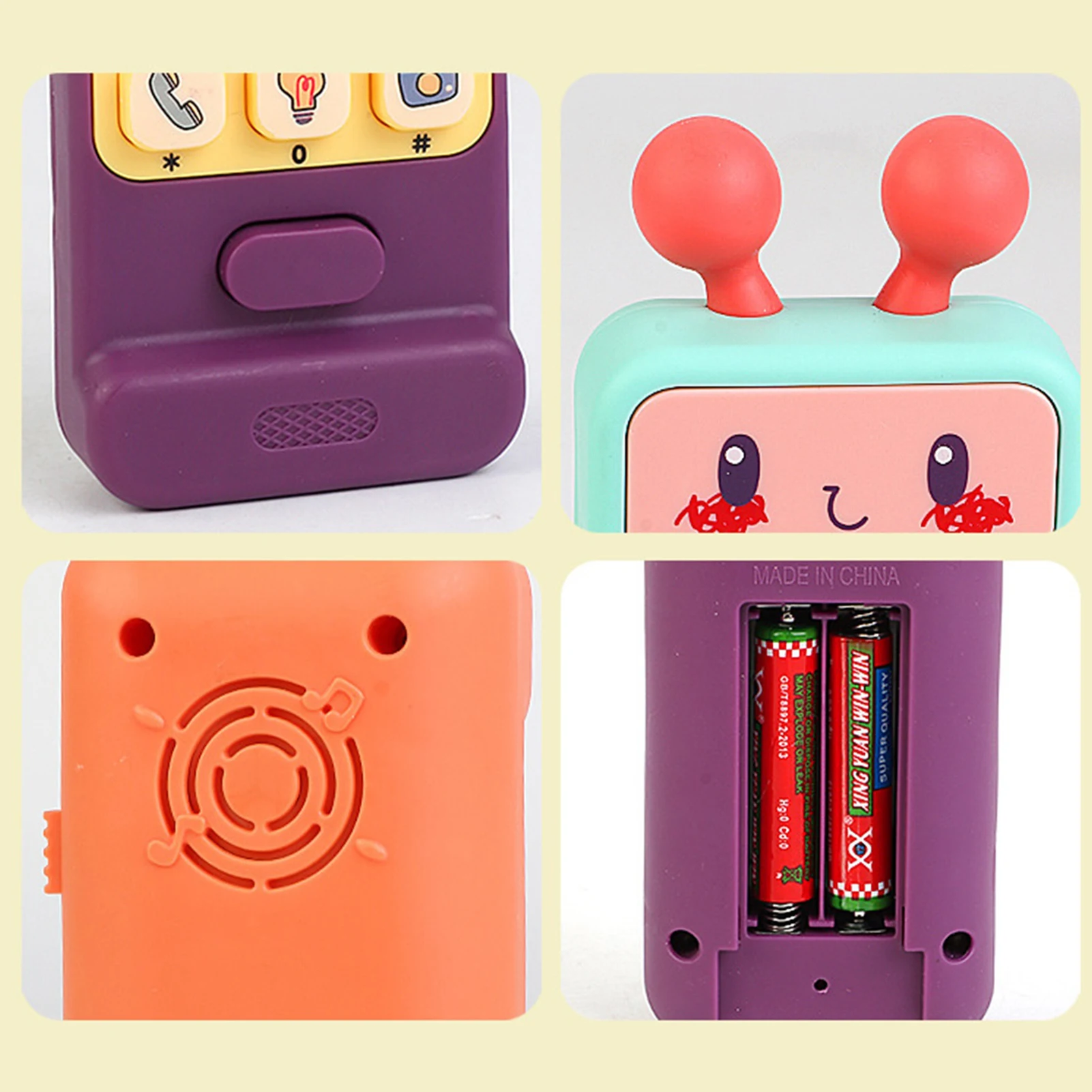 Juguete de teléfono para bebé con música y luces, máquina de sonido para niños, juguetes educativos tempranos para teléfono móvil, regalos de