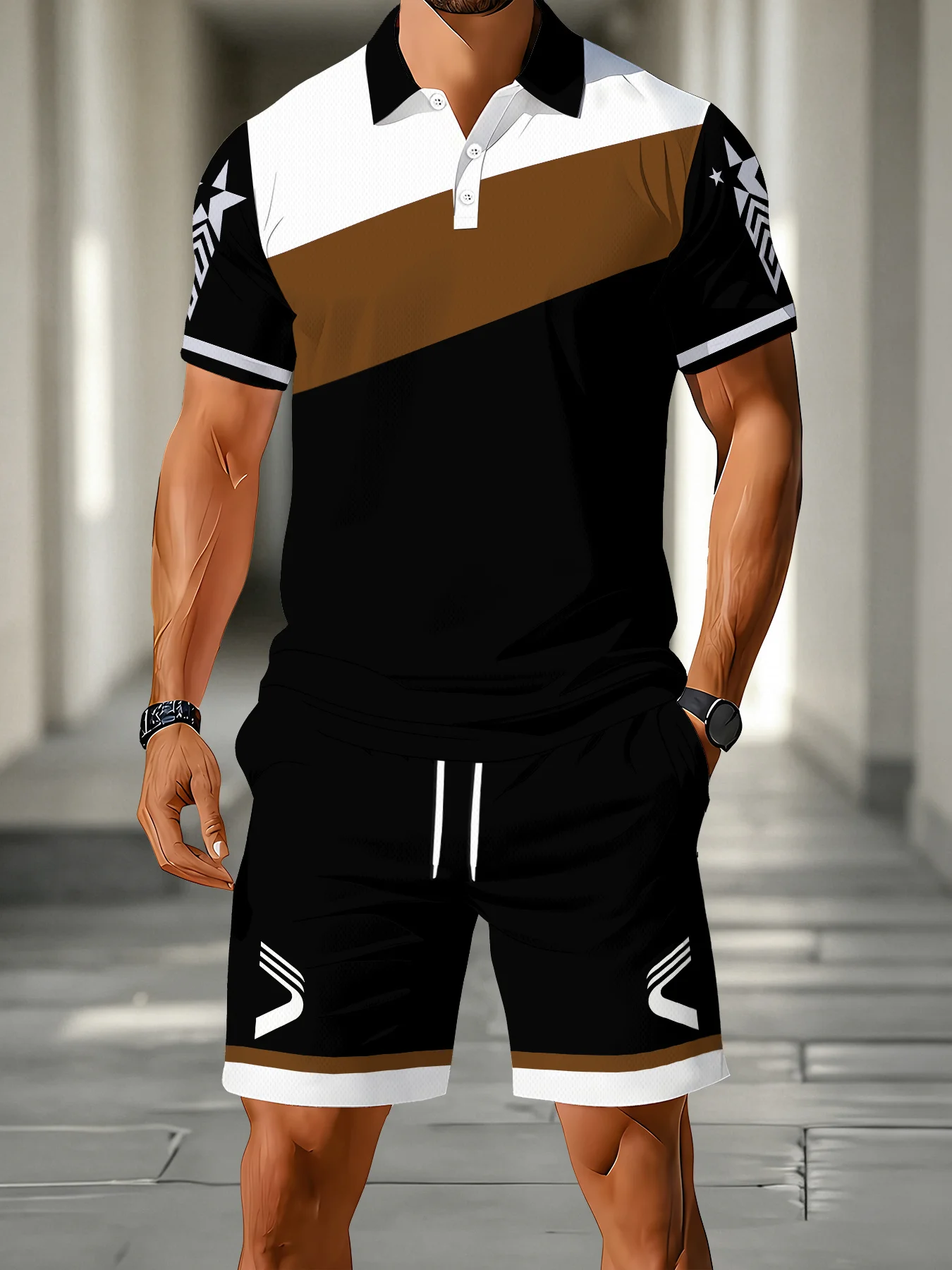 2026 Summer Men's Polo Shirt S - 3D Printing Design recension och pris