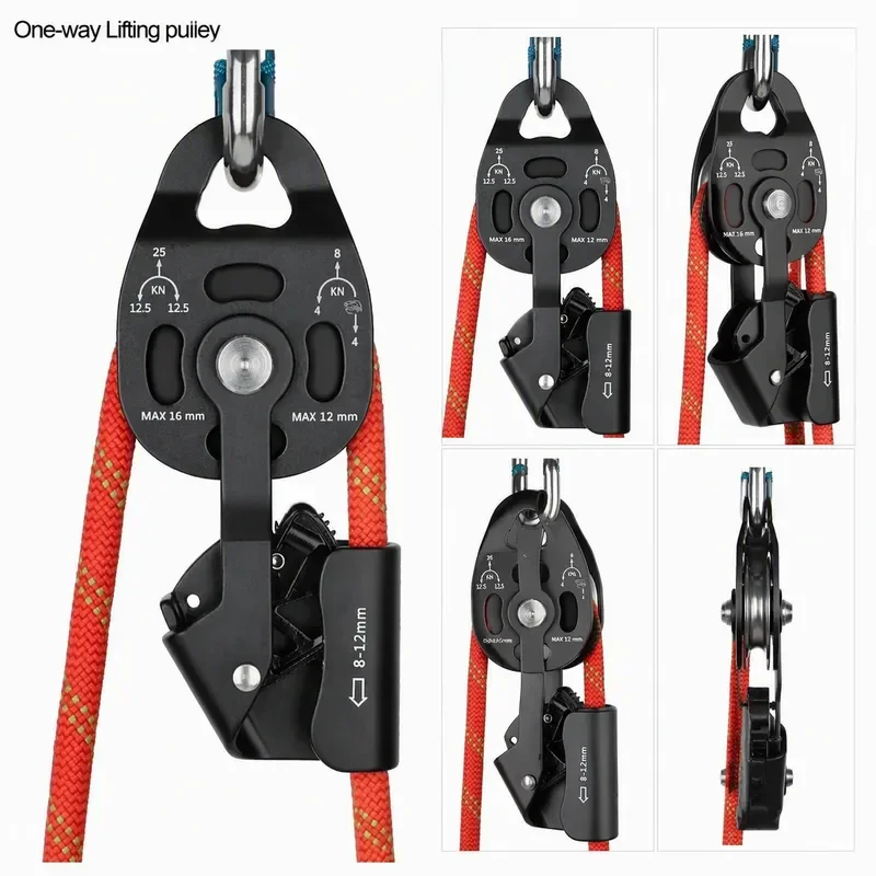 One Way Pulley Lifting Heavy Objects Pull Up Tool Super Light Ascender Drag Lifter Equipment High Quality Portable Rescue