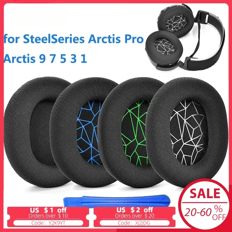 

Replacement Ear Pads Cushion for SteelSeries Arctis Pro 9 7 5 3 1 Gaming Headphone High Elastic Earpads Cover Accessori