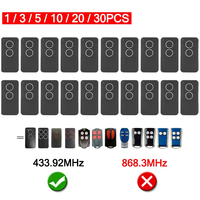 

PHOX2 433.92MHz PHOX PHOENIX 2 4 PHOX4 PHOENIX4 PHOENIX2 TSC4 TSC2 TRC4 TRC2 TXC4 Remote Control Garage Door Opener 433.92MHz