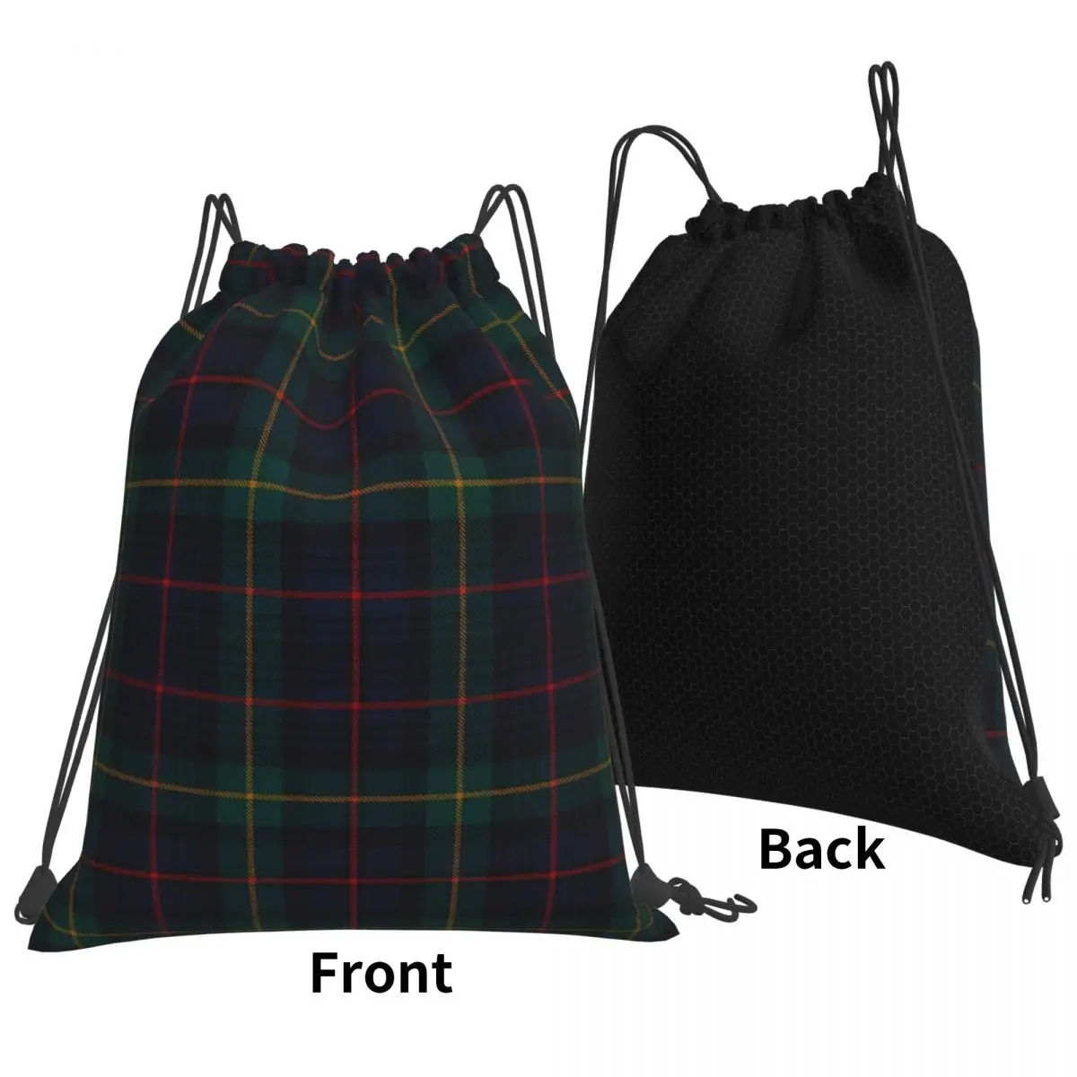 

Farquharson Scottish Tartan Backpacks Multi-function Drawstring Bundle Pocket Sports Bag Book Bags For Man Woman Students