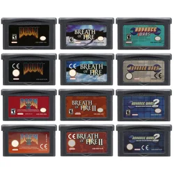 GBA Game Cartridge 32-Bit Video Game Console Card Advance Wars Breath of Fire DOOM Series for GBA NDS