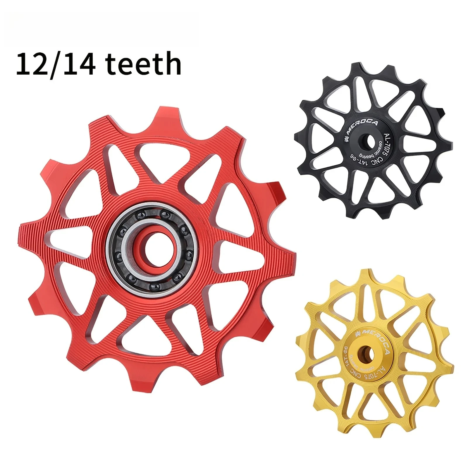 

1/2 шт. универсальный велосипедный задний переключатель, керамический подшипник, звездочка 12/14T, алюминиевый сплав, черный для горных и шоссейных велосипедов