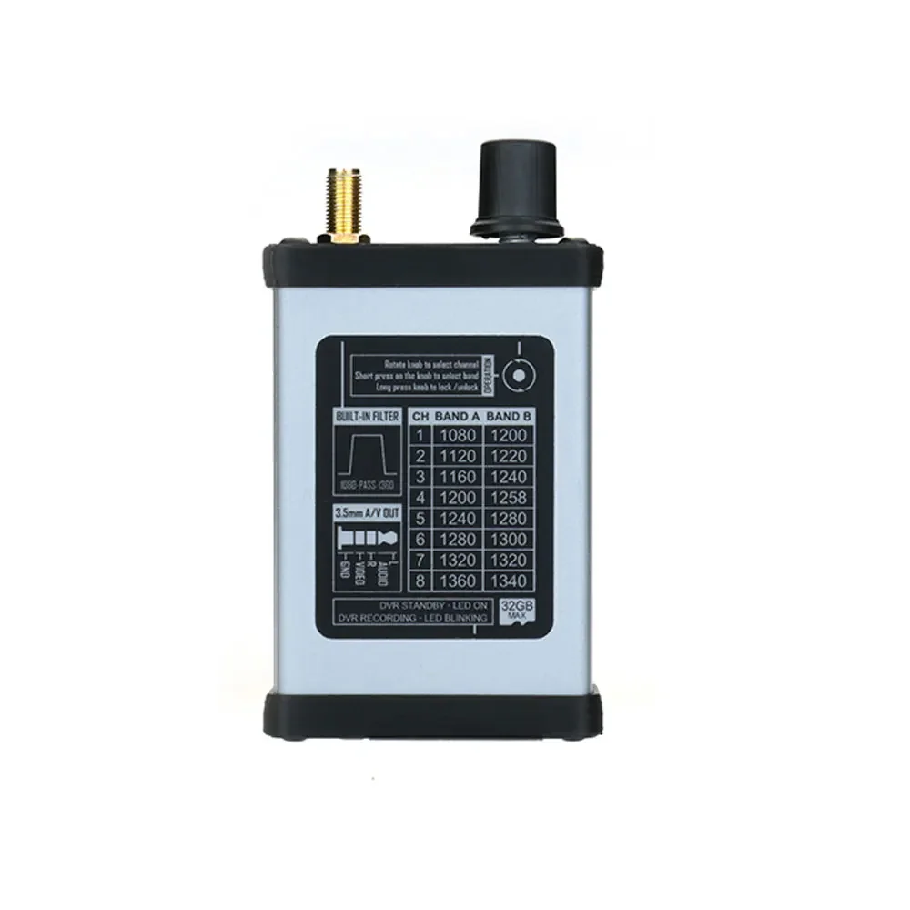 Rush 1.2/1.3G V2 وحدة VRX التناظرية جهاز ريسيفر استقبال وإرسال الفيديو مع هوائي مستقطب دائري 7-30 فولت لمسافات طويلة لطائرة بدون طيار FPV #3