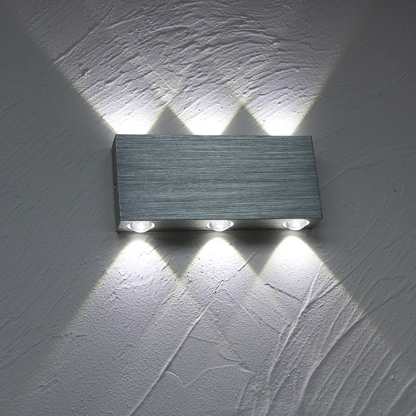 Luces LED de pared simples y creativas, lámparas de pared arriba y abajo de aluminio, TV para el hogar, dormitorio, cabecera, sala de estar,