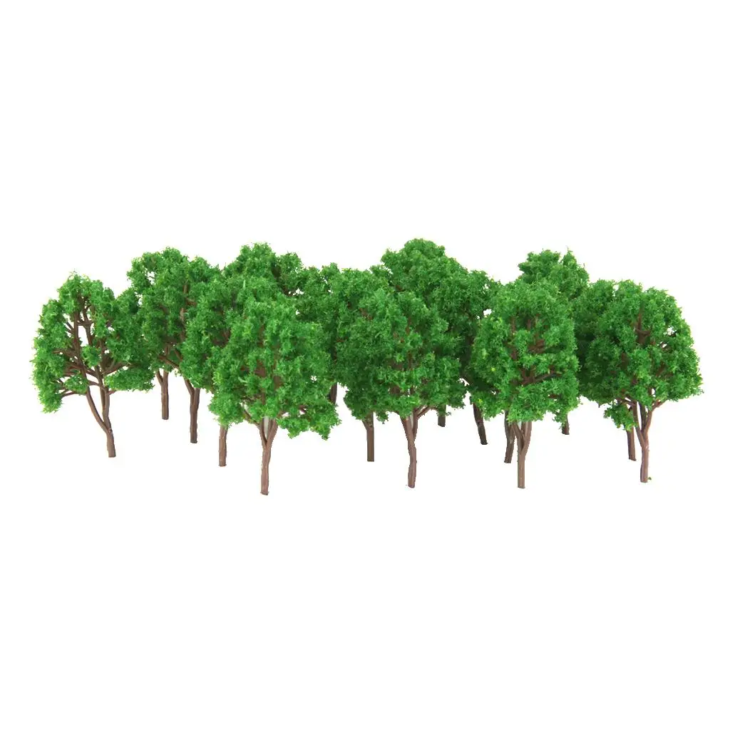 1:150 N Scale Plastic Model Trees for Landscape Home Decor Pack of 20