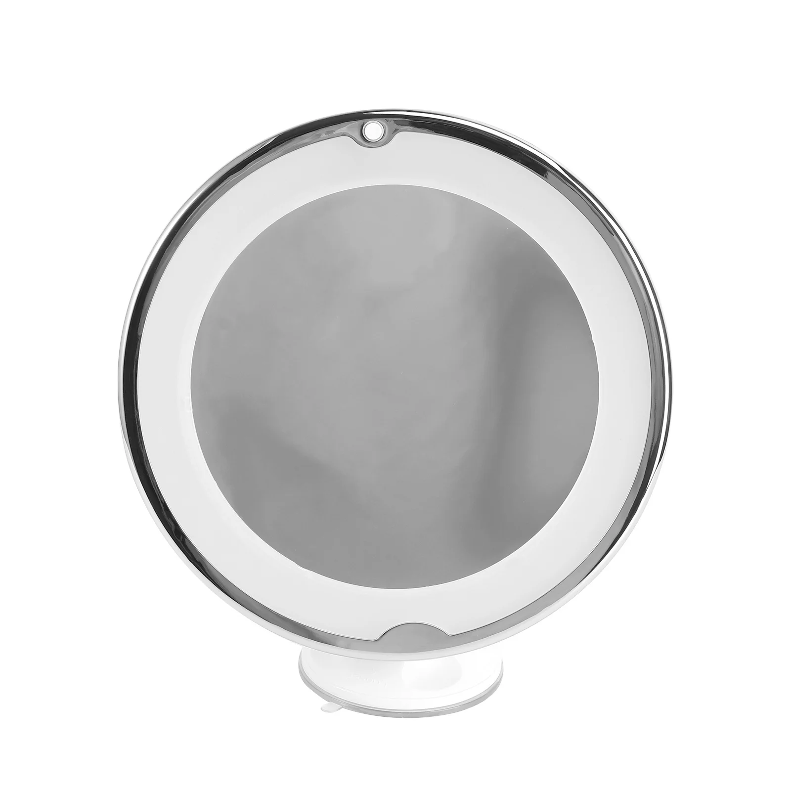 Lusterko do makijażu powiększające 7X, okrągłe, z mocną przyssawką do łazienki lub toaletki, gładka powierzchnia, przenośne, z oświetleniem LED.