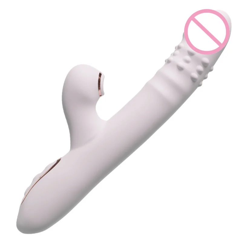2 In 1 Telescopic Rotating Vibrator G Spot Clitoral Sucking Licking Stimulator IPX7 Waterproof Silent Silicone Female Adult Toy