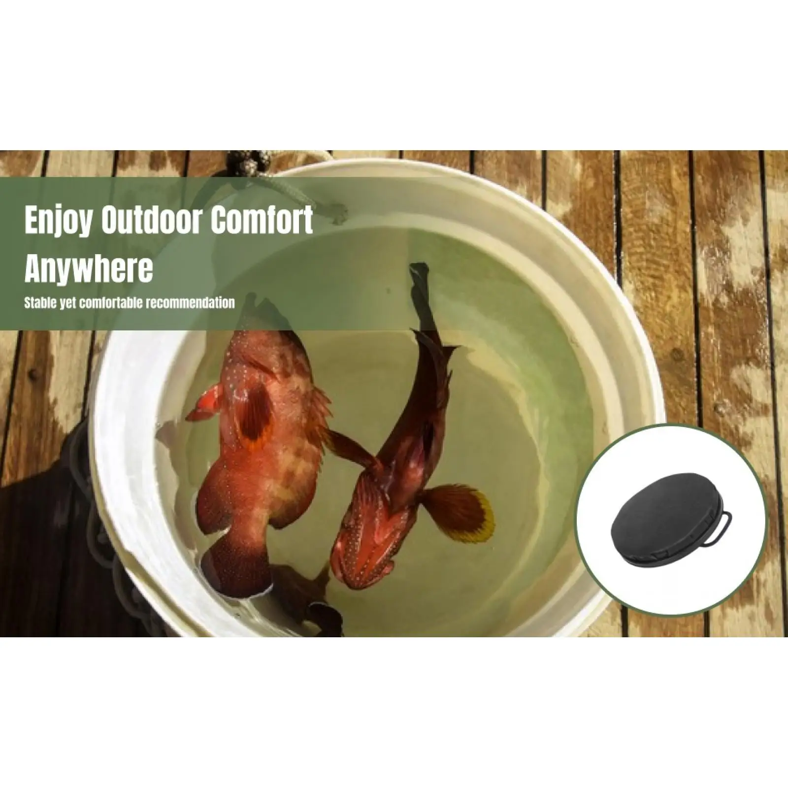 كرسي مقعد دلو سعة 5 جالون مع غطاء مقاوم للماء، غطاء دلو مريح للصيد والصيد والتخييم والمشي لمسافات طويلة والبيسبول #1