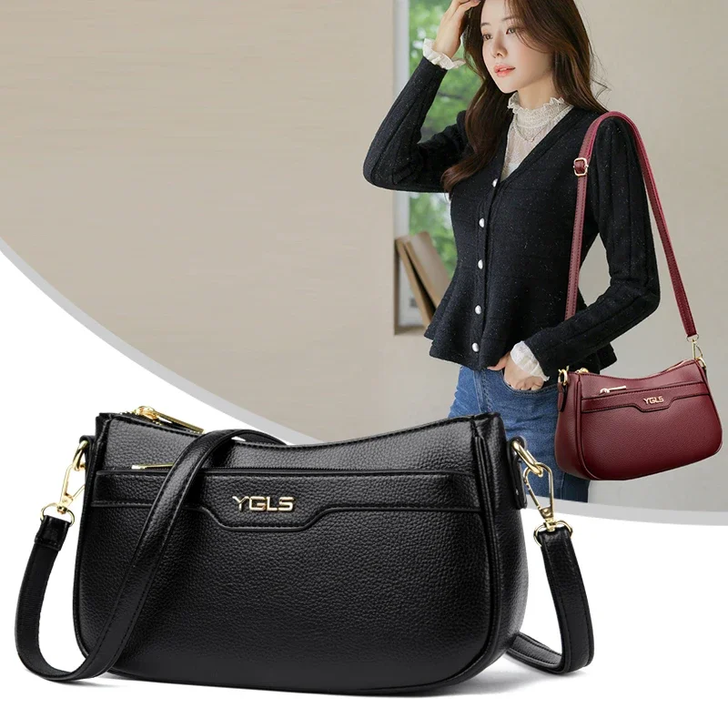 

New Superior quality PU Leather Crossbody Bags Zipper New Fashion Shoulder Bag for Women Large Capacity Small Purse and Handbags