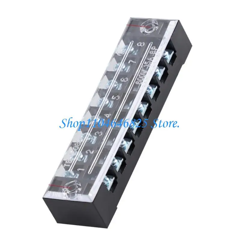 3/4/5/6/8 Position Fixed Wiring Board Double Row Strips Terminals Block Strips