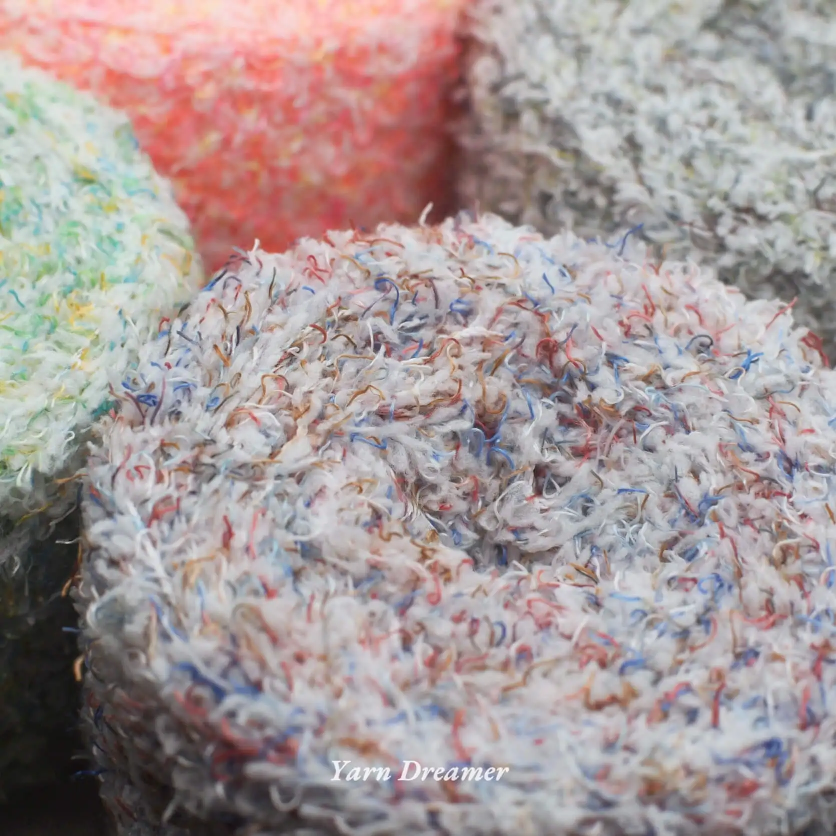 7 Styles Velvet Yarn for Crochet Thread Gradient Plush Yarn for Knitting Variegated Fluffy Yarns Green Orange Blue Grey Yellow