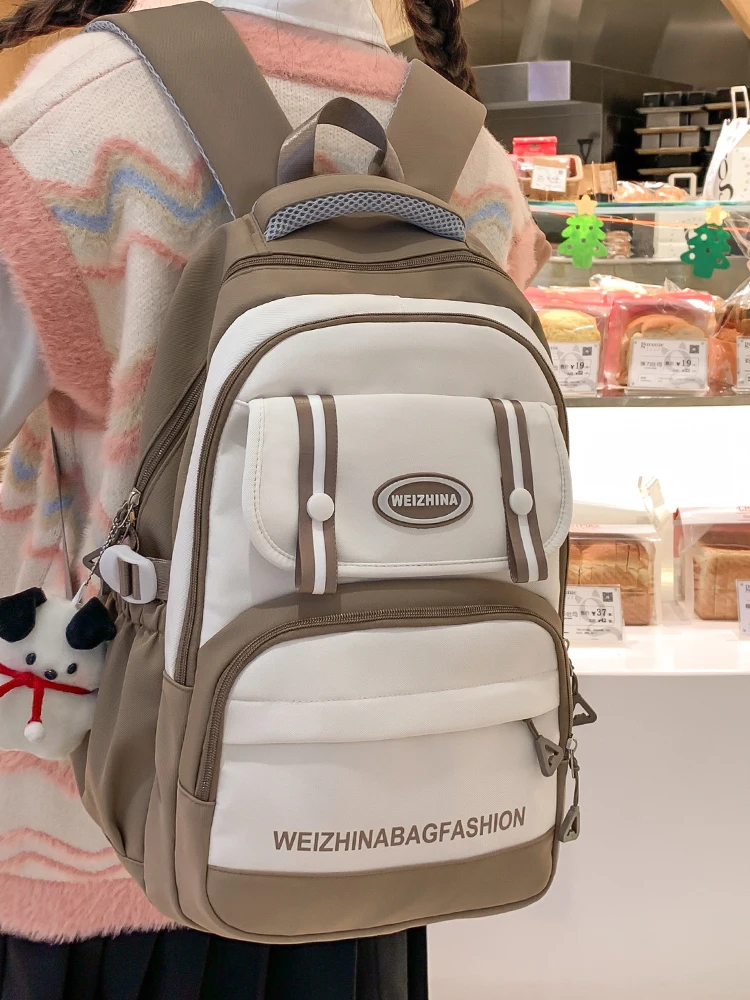

High Aesthetic Value Large Capaci Dual-oulder Bapa for Women New 2024 Sle Universi Student School Bag Nylon Mater...