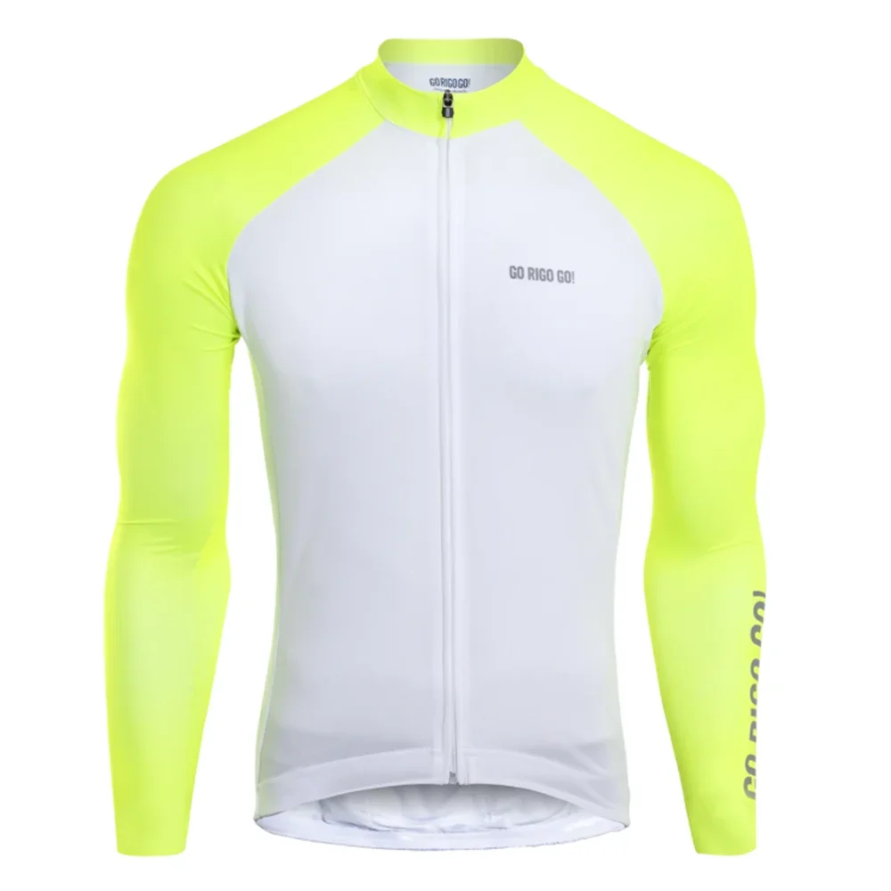 

GO RIGO Go Cycling Jersey Men Spring Autumn Thin section Long Sleeves Quick Dry Shirt Sportswear Breathable Tops Team Sweatshirt