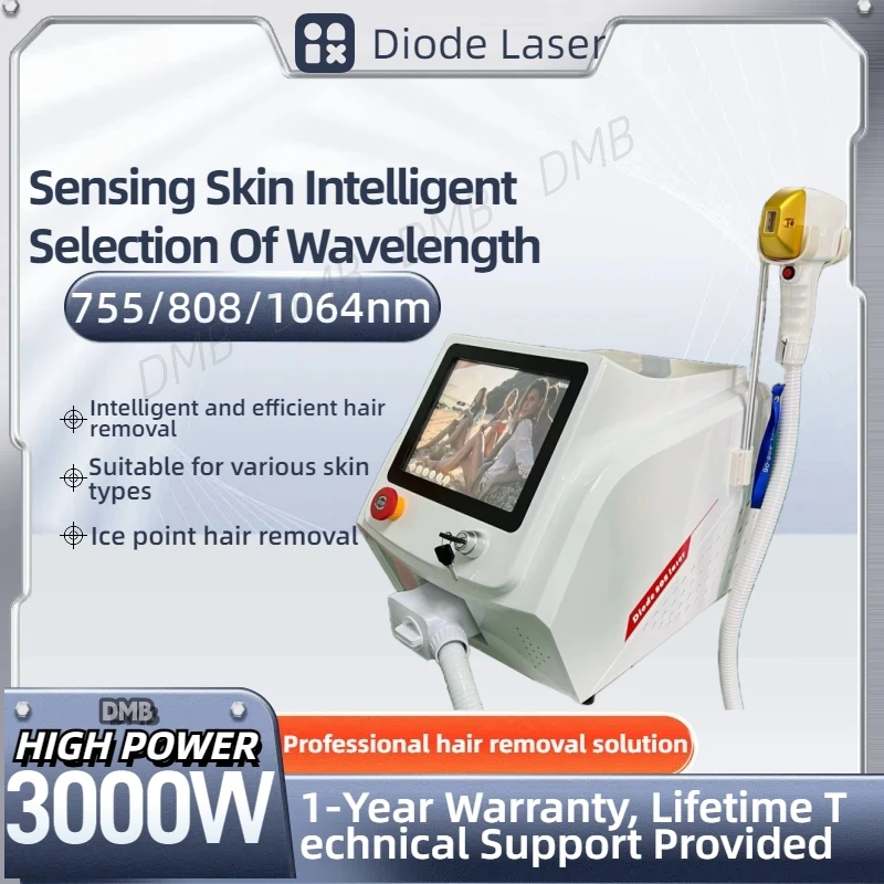 3500W Professional 808nm Diode Laser Hair Removal Machine 3 Wavelength 755 808 1064 Whole Body Laser Epilator