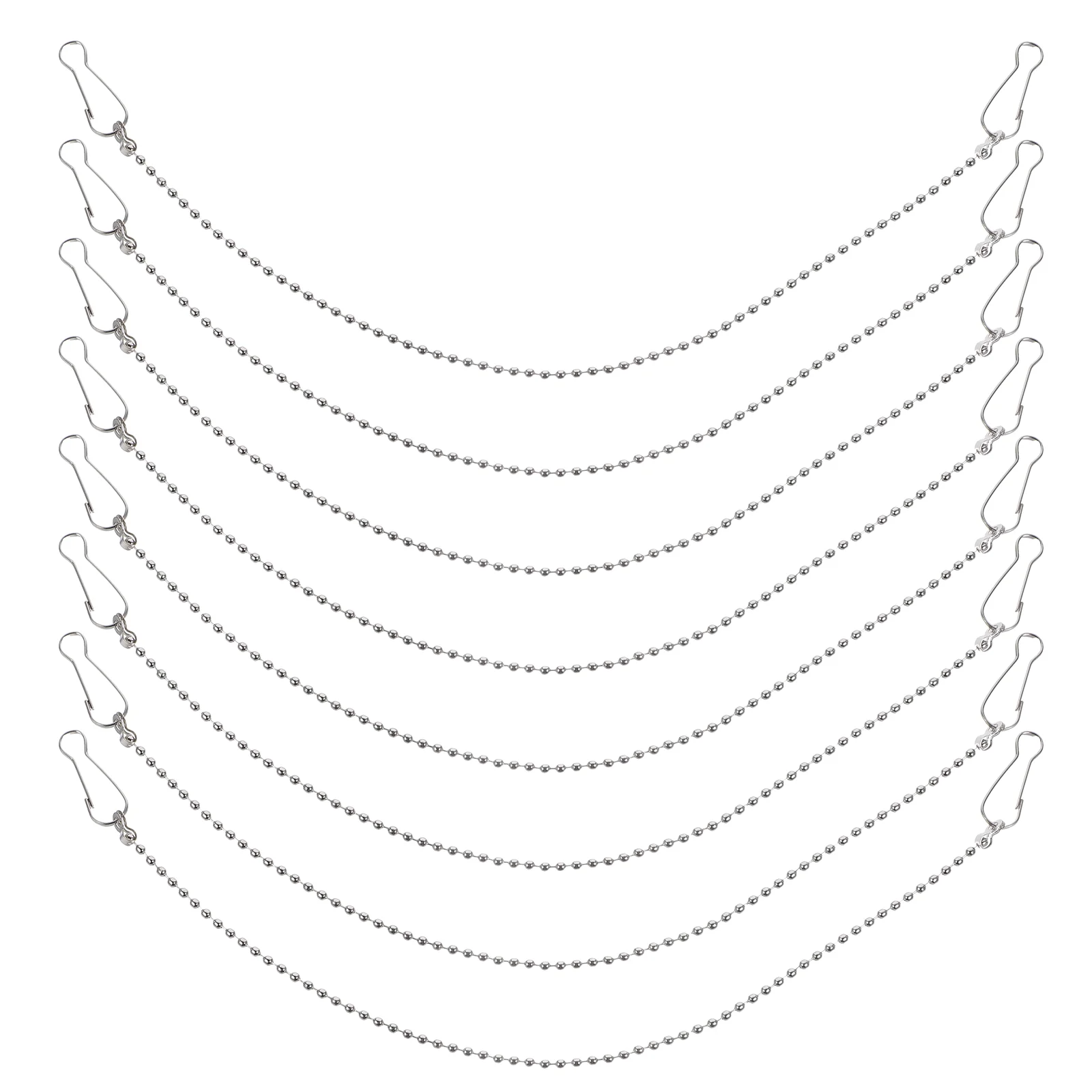 

24 Pcs The Chain Flower Pot Hangers for Billboards Bird Feeders Poster Pole Metal Hanging Chains Silver Chalkboards