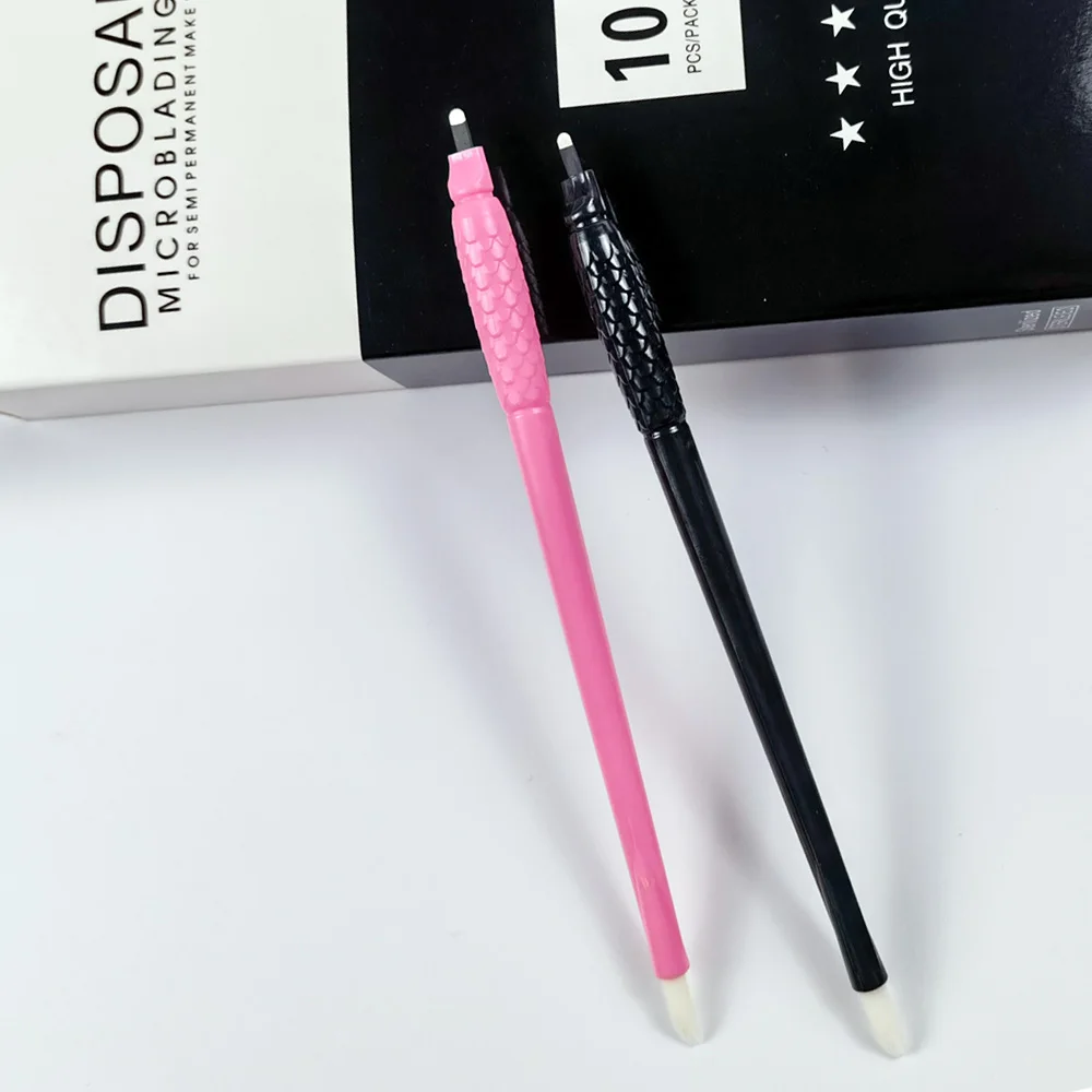 10/50Pcs 0.15mm 18U Microblading Disposable Manual Pen Permanent Makeup Eyebrow Tattoo Pen