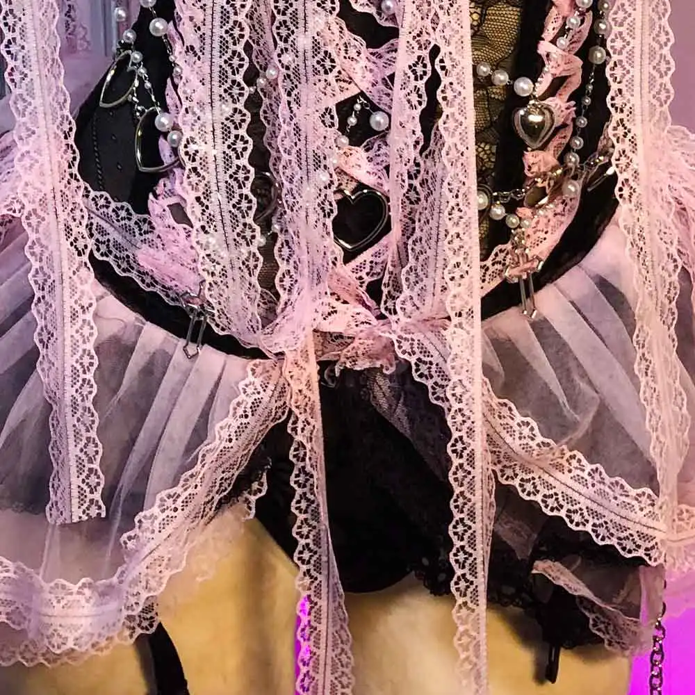 فستان قوطي يدوي الصنع بتصميم سايبر هارت، ملابس نادي للمراهقات بأسلوب كاواي صديق للبيئة، ملابس الجرينج التسعينية، إيمو غوث هاراجوكو واي 2 كيه، قمصان دانتيل بانك روك