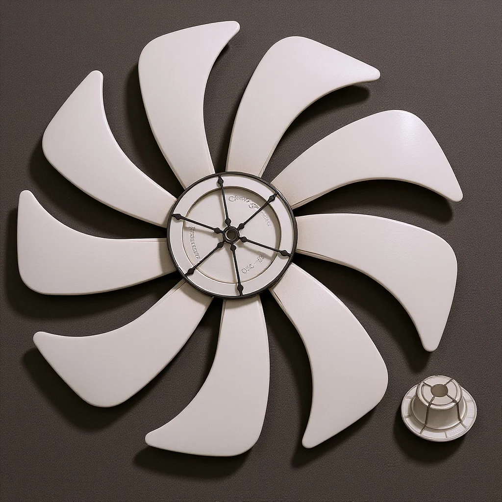 

Universal Fan Blades Replacement for Table Floor Standing Fan Heavy Duty Plastic PP Material Low Noise Efficient Airflow Home