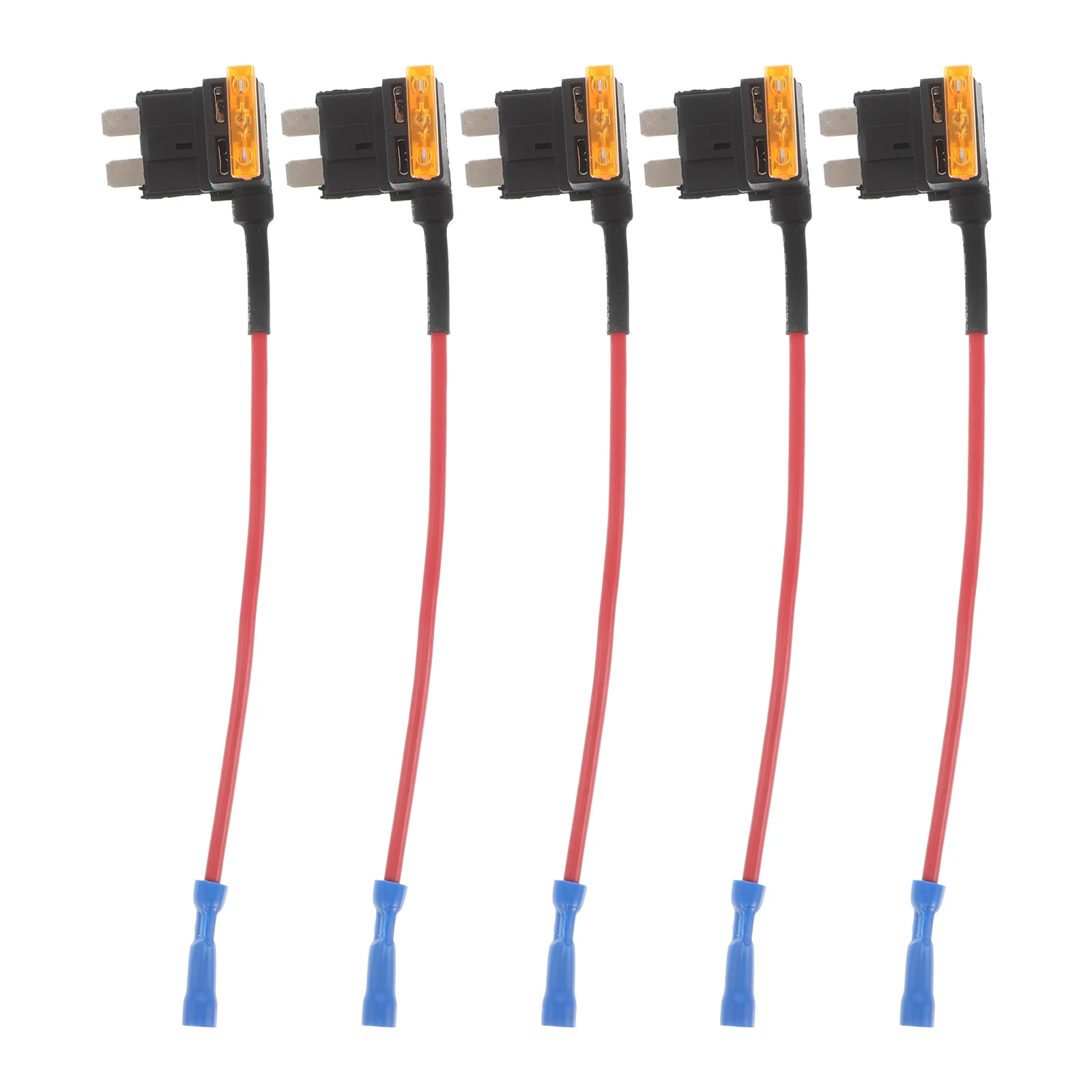 

5pcs Automotive Tap Adapter Add A Circuit Holder Compatible With 5A Standard Atc Car Kit For Cars Trucks Boats Mini Wire