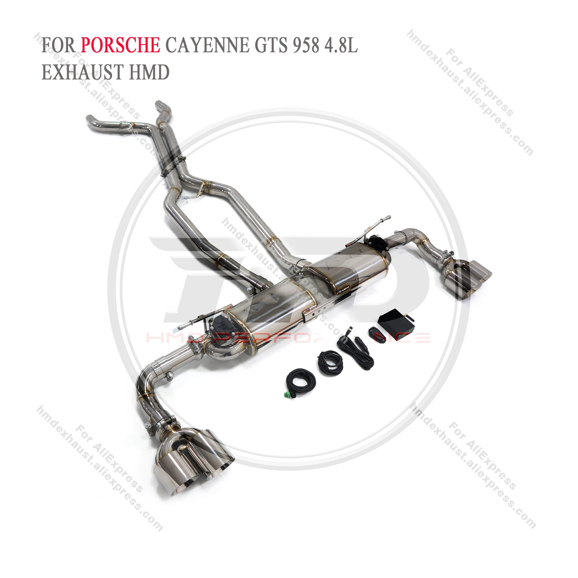 HMD Exhaust System Stainless Steel Performance Catback for Porsche Cayenne GTS 958 4.8L Muffler With Valve