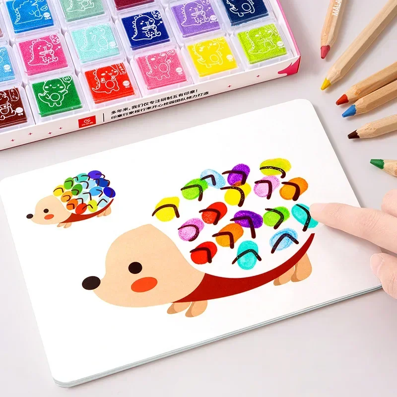 Creativity Finger Painting Set for Kids Drawing Coloring Books Montessori Learning Education Doodle Book Handmade Drawing Toys