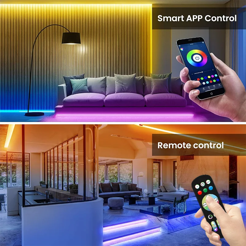 1M-30M LED şerit ışık 5050 RGB 5V USB Bluetooth LED ışıkları esnek şerit bant Neon ışıkları TV masaüstü arka ışık diyot bant