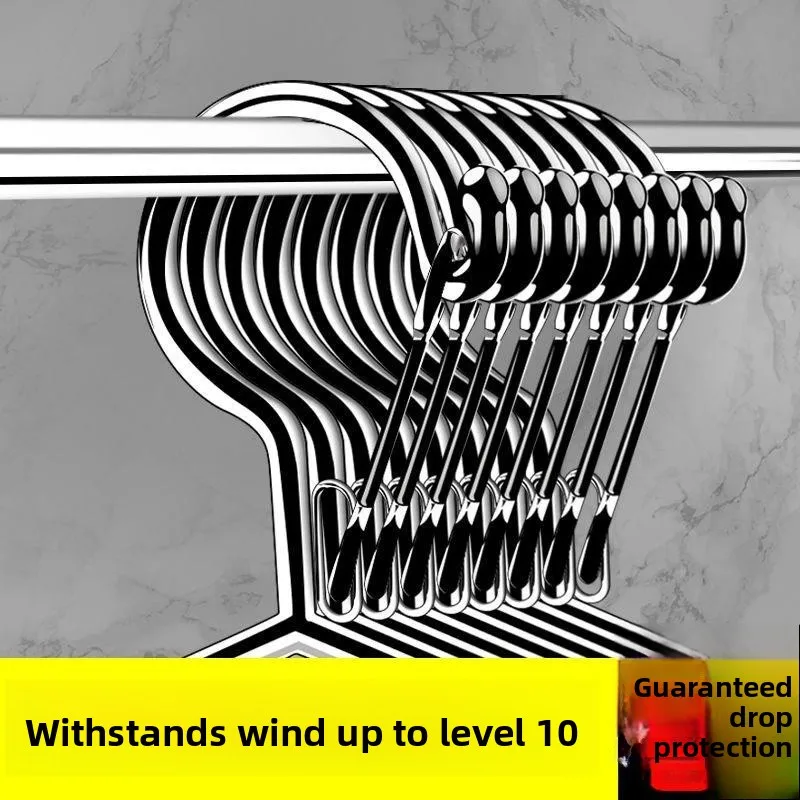 

Уличная ветрозащитная вешалка для одежды из нержавеющей стали с защитой от падения, синяя, для домашнего использования, креативный дизайн, антикоррозийная.