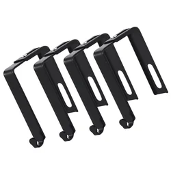 4 Pcs Door Storage Hooks Heavy Duty Garage for Hanging Partition Ordinary Clothes Hanger Adjustable Cubicle Iron Metal