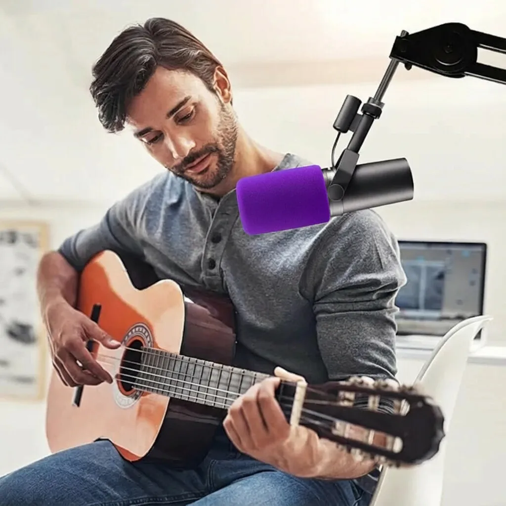 Pop-Filter-Windschutzscheibe für Shure SM7B SM7dB Gesangsmikrofon RK345 Ersatz-Pop-Filter, Windsack-Abdeckung mit Geräuschunterdrückung – Detail 5