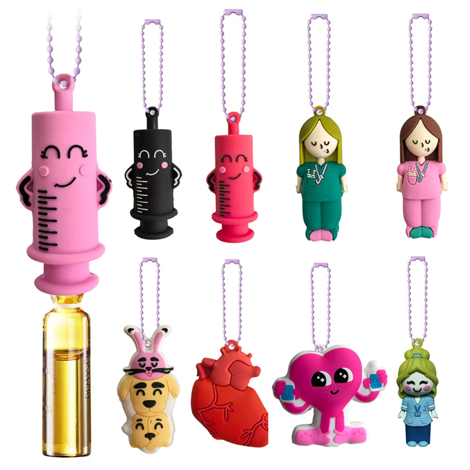 Nurse Ampule Bottle Opener Keychain for CNA Week Med Vial Breaker Glass Key Accessory Doctor Essential Syringe Appreciation Gift