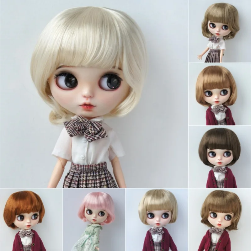 

Парик для кукол Jusuns QBaby Blythes JD190, Короткие искусственные волосы из мохера, из фарфора, для шарнирных кукол, 9-10 дюймов 10-11 дюймов