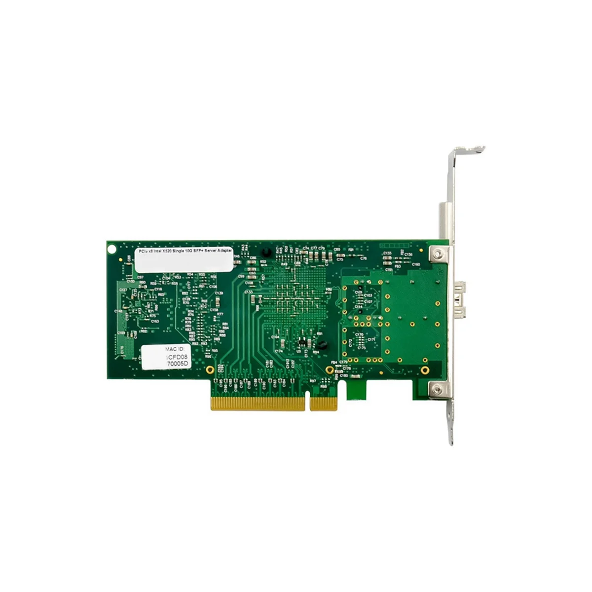 Placa de rede de fibra óptica de servidor N27R 10G SFP + 82599EN Chip PCIE X4 Placa de rede de porta óptica única