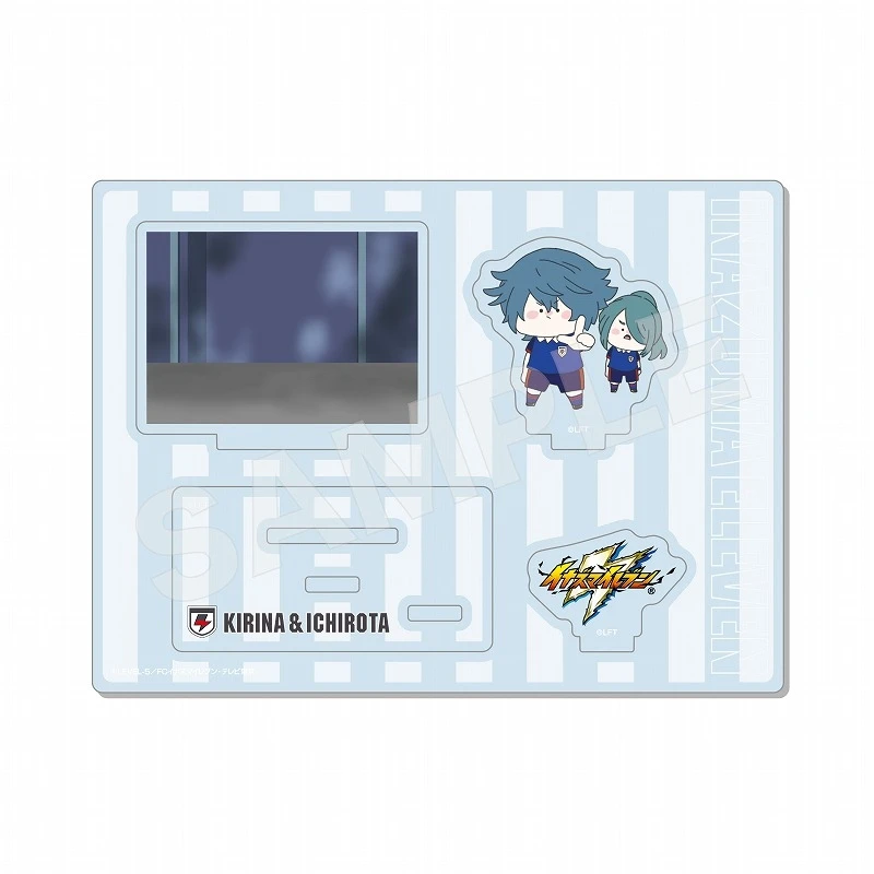 Anime Inazuma Eleven Endou Mamoru Scene Drawing Acrylic Figure Stand Model Plate Keychains Desktop Ornament
